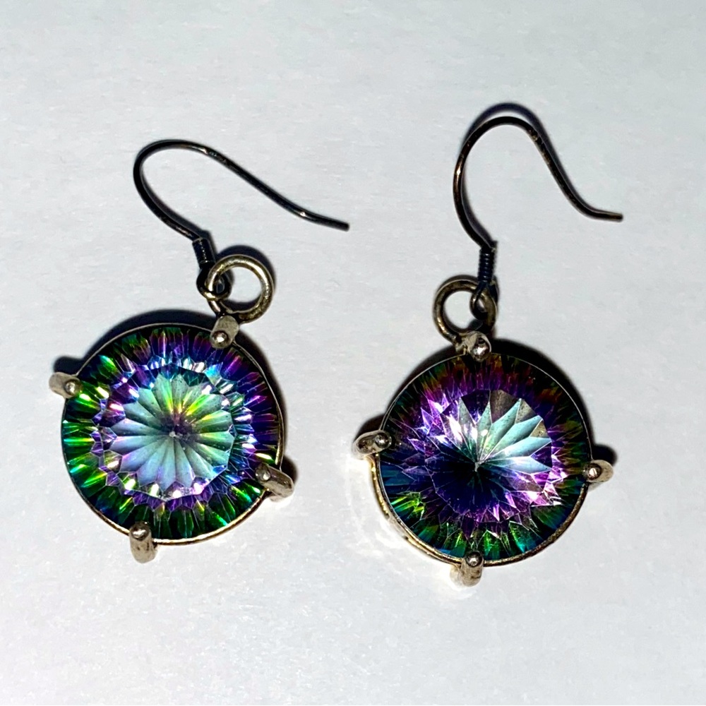 Semi-Precious Mystic Quartz Earrings